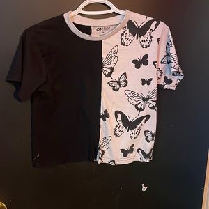 Half and half butterfly top